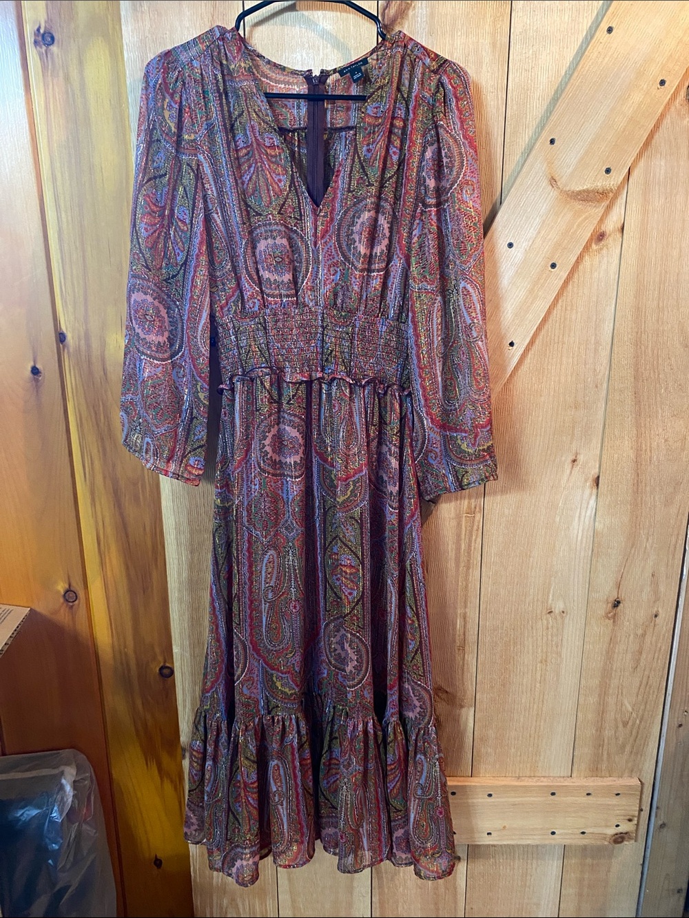 Ann Taylor Paisley sheer Maxi Dress